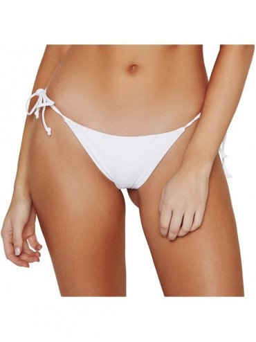 Tankinis Women's Seamless Tie Side Cheeky Bikini Bottom - White - CL18T3GA65K $33.96