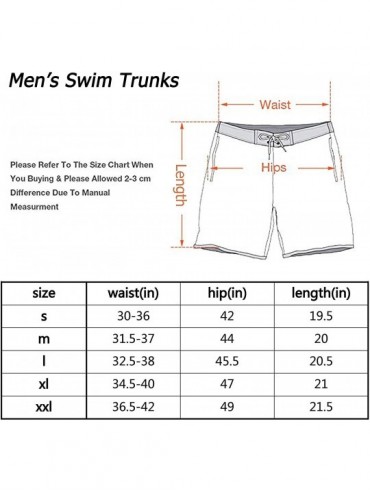 Board Shorts Men's Novelty Beach Shorts Quick Dry Swimwear Sports Running Swim Board Shorts Bathing Suits Mesh Lining - Multi...
