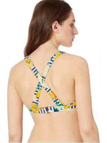 Tops Women's Tobia Wide Band Triangle Bikini Top Swimsuit - Primavera Floral Print - CR18Q6WHZNQ $26.81