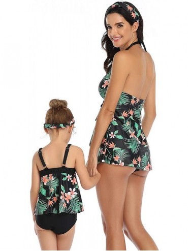 Trunks Family Matching Swimsuit Womens Bathingsuit Girls Swimwear Mom and Me Matching Swimwear - Floral Printing Boy - CA194N...
