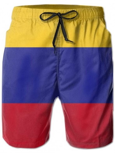 Board Shorts Men Summer Casual Swimming Shorts Quick Dry Swimming Shorts with Pockets - Colombia Flag - CT198Y00IY5 $52.77
