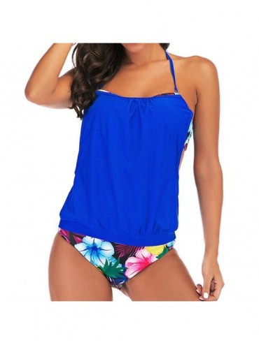 Sets Bikini Swimsuit for Women- Tankini Sets with Ladies Dot Print Bikini Set Swimwear Push-Up Padded Bra high Waisted Bikini...