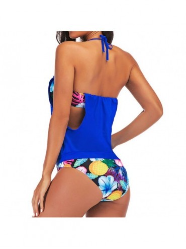 Sets Bikini Swimsuit for Women- Tankini Sets with Ladies Dot Print Bikini Set Swimwear Push-Up Padded Bra high Waisted Bikini...