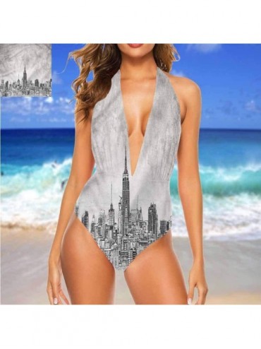 Cover-Ups Swim Dresses Sketchy- Different Types of Trees for Sunbathing at The Pool - Multi 15 - CU19D6E3GD3 $54.49