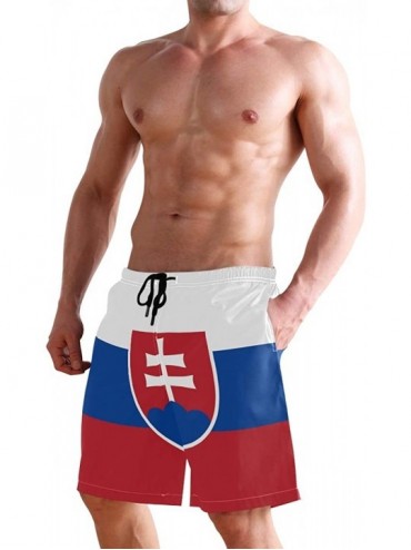 Trunks South Carolina State Flag Men's Swim Trunks Beach Shorts with Pockets - Slovakia Flag - CM18Q2T4M7E $20.33
