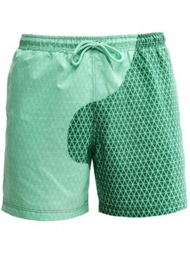 Board Shorts Board Shorts Men Temperature-Sensitive Color-Changing Swim Trunks - Z-green - CZ19DWDS4X4 $36.87