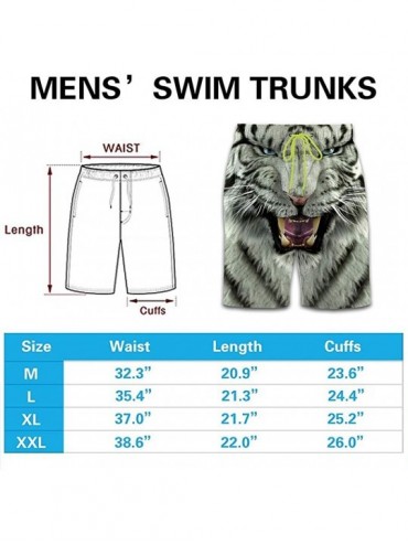 Trunks Men's Swim Trunks Hawaiian Beach Shorts Quick Dry Sport Surfing Board Pants - American Stripe Star Palm Tree - Cool Ro...