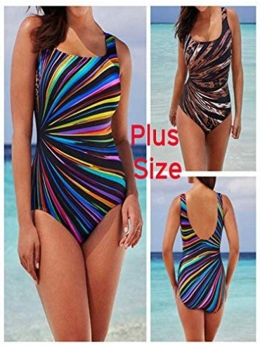 Tankinis Women's Monokini Swimwear Push Up Bikini Sets Conjoined Radiation Leak Back Hanging Shoulder Swimsuit Multicolor2 - ...