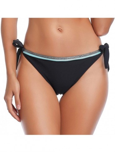 Tankinis Bandeau Bikini Swimsuit for Women Push Up Womens Bathing Suits Removable Straps Beach Sexy Swimwear - Black Turquois...