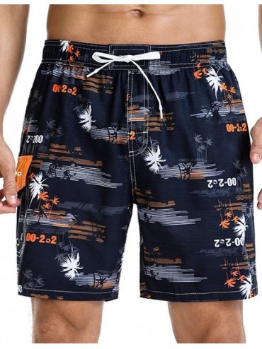 Board Shorts Men's Swim Trunks Classical Volley Board Shorts Colorful Pattern with Mesh Lining - Black-311 - CL1947XE0ZO $14.34