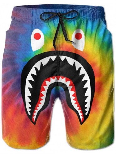 Board Shorts Bape Blood Shark Mens Swimtrunks Casual Board Shorts with Pockets - Bape 22 - CQ196M5U2RH $32.57