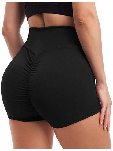 Board Shorts Women Yoga Shorts Ruched Booty High Waisted Gym Workout Shorts Butt Lifting Sports Pants - Black - CE1900SDINR $...