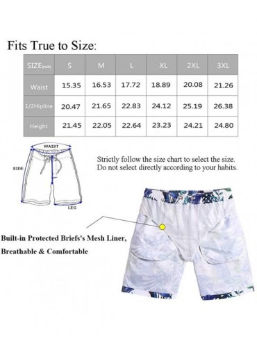 Trunks Men's Swim Trunks Quick Dry Bathing Suits Sur Beach Holiday Party Board Shorts with Mesh Lining - Color 13 - CJ194UITW...