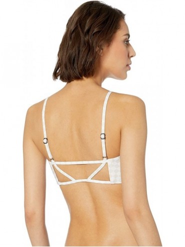 Tops Women's Square Neck Bandeau Swimsuit Bikini Top - Checkmate Sand - C018L2OSITI $22.98