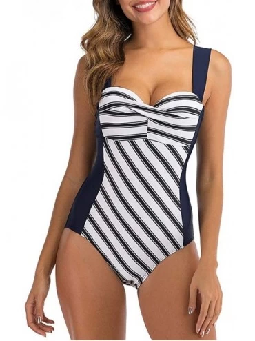 Racing Women's Ruffled Swimwear Floral Printed Swimsuit Tummy Control Bathing Suit Shoulder Strap Tankini - White - C6194M6EQ...
