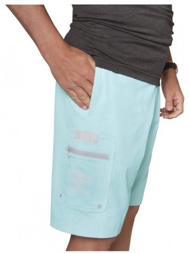 Board Shorts Men's Cargo Shorts - Ocean Blue - CM194W73KED $36.15