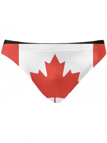 Briefs Men Swimwear Swim Bikini Briefs Barbados Flag Swimsuits Board Surf Shorts Trunks - Canadian Flag - CG18SSK3AN5 $42.94