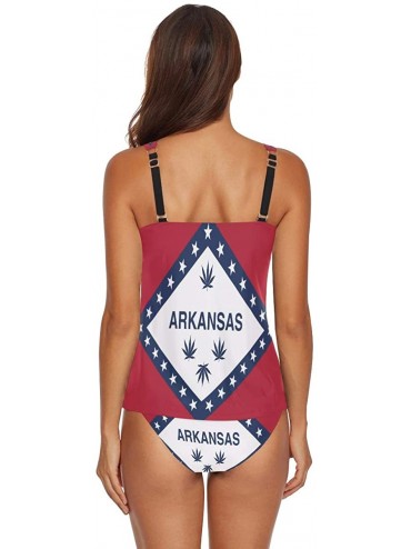 Sets Flag of Texas State Womens Two Piece Bikini Set Swimwear Beachwear - Flag of Arkansas Marijuana - CC18TTQ5KXR $25.69