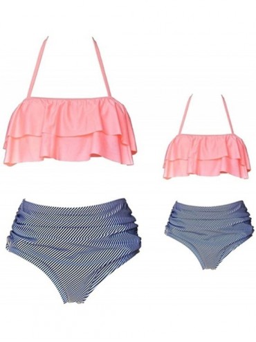 Racing Mother Daughter Swimwear Ladies High Waist Bathing Suit Swimwear - Color4 - C218SXA5GZM $31.50