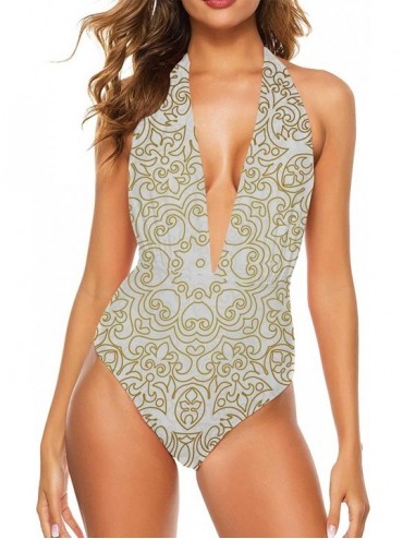 Bottoms Wooden Ocean Dock in Summer Vacation Res Swimsuit Bathing Suit High Waisted XL - Color 26 - CZ190O6ULMQ $68.02