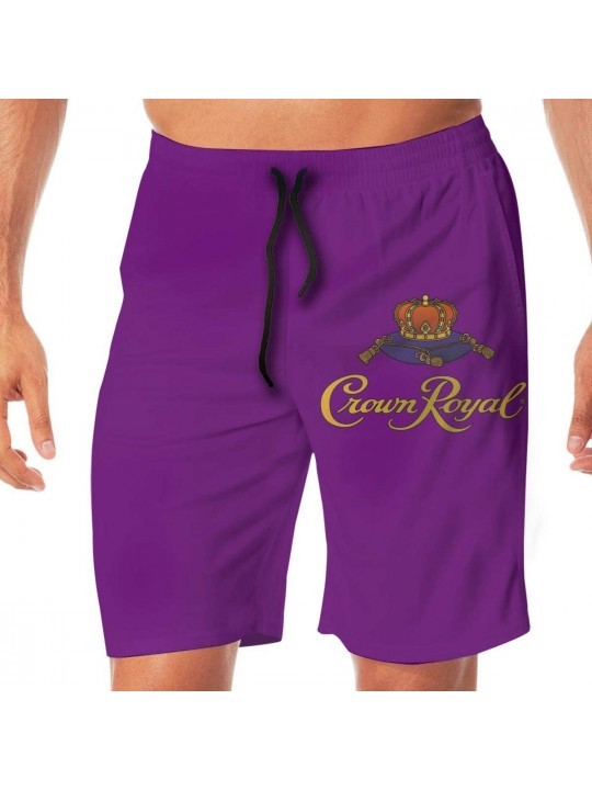Board Shorts Crown Royal Men's Summer Holiday Quick-Drying Swim Trunks Beach Shorts Board Shorts - CV18TRKMGOK $24.02