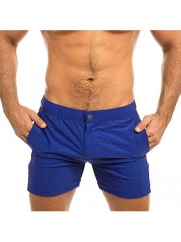 Briefs Swimwear Men Swim Boxer Trunks Brief Bikini Swimsuits Surf Bathing Suits - Blue - CW199X6AO9G $90.12