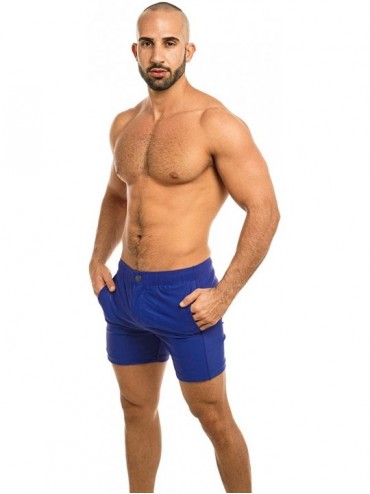 Briefs Swimwear Men Swim Boxer Trunks Brief Bikini Swimsuits Surf Bathing Suits - Blue - CW199X6AO9G $58.52