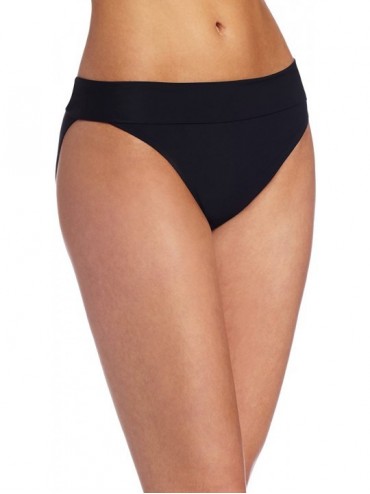 Bottoms Women's Gathered Foldover Swimsuit Bottom - Basic Black - C4116UT4A1V $64.85