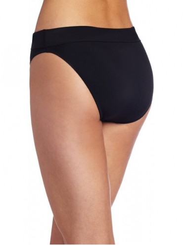 Bottoms Women's Gathered Foldover Swimsuit Bottom - Basic Black - C4116UT4A1V $32.00