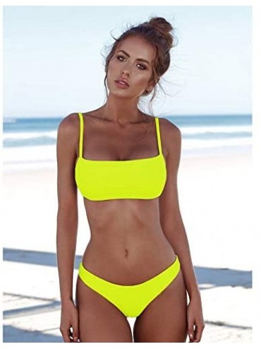 Sets Bikinis 2019 Woman Swimsuit Female Swimwear Thong Bikini Swimming Suit For Women Solid Bather Bikini Sexy (yellow 016 - ...