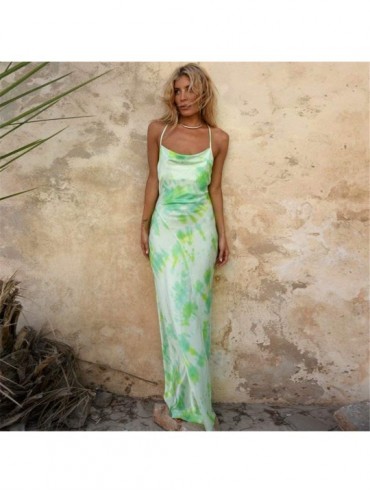 Cover-Ups Women's Summer Casual Slim Dress Beach Cover Up Long Cami Maxi Dresses - S - CB190NDH34E $33.64