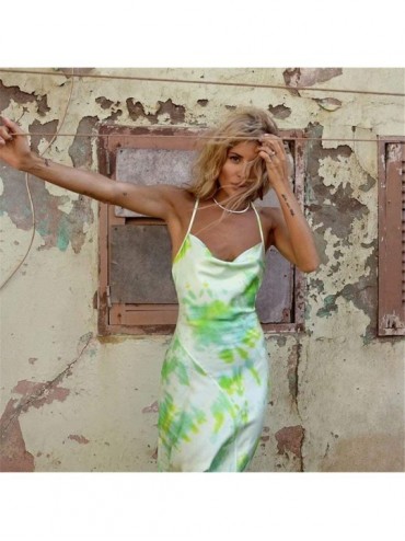 Cover-Ups Women's Summer Casual Slim Dress Beach Cover Up Long Cami Maxi Dresses - S - CB190NDH34E $18.18