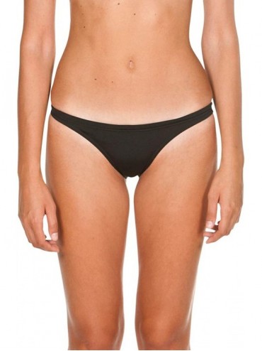 Tankinis Women's Rule Breaker Free Brief MaxLife Bikini Bottom - Black - CF18CKLMTGD $33.84