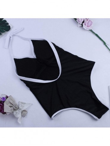 One-Pieces Women Bandage One Piece Bikini Monokini Push Up Padded Bra Swimwear Swimsuit - White - CS18D9KI3WG $13.63