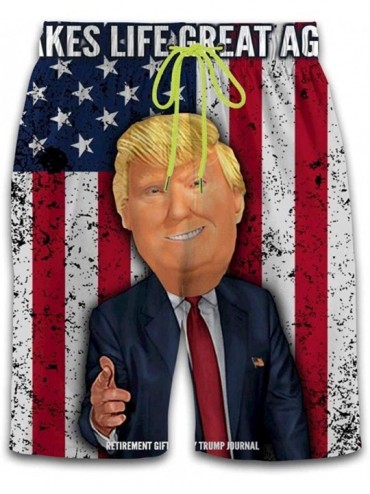 Board Shorts Donald Trump 2020 Men's Swimming Trunks Personality Beach Shorts Suitable for Home Sports Shorts for Mens - Colo...