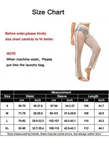 Board Shorts Womens Crochet Net Hollow Out Beach Pants Sexy Swimsuit Cover Up Pants - Apricot23 - CA196I9Z840 $19.98