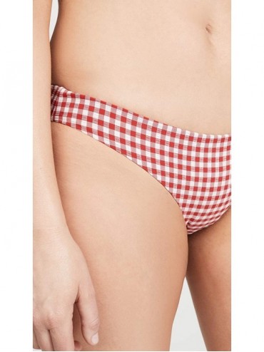 Tankinis Women's Lily Bikini Bottoms - Gingham Haute Red - C418RA4ZDWH $20.36