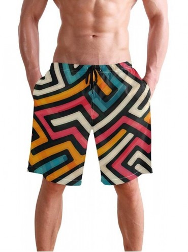 Board Shorts Africa Sunset Wide Men's Quick Dry Beach Shorts Swim Trunk Beachwear with Pockets - Color03 - CO18RZSL9X9 $40.73