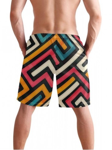 Board Shorts Africa Sunset Wide Men's Quick Dry Beach Shorts Swim Trunk Beachwear with Pockets - Color03 - CO18RZSL9X9 $23.12