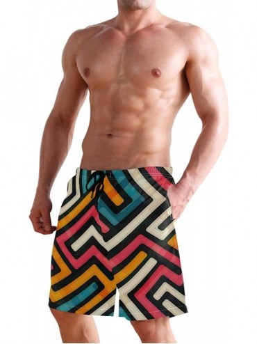 Board Shorts Africa Sunset Wide Men's Quick Dry Beach Shorts Swim Trunk Beachwear with Pockets - Color03 - CO18RZSL9X9 $23.12