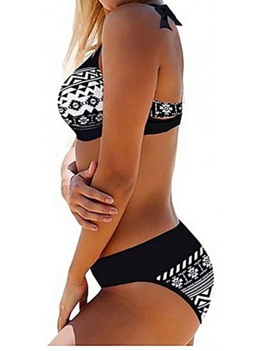 Bottoms Womens Printed Two Piece Swimsuits Tankini Tops Boyshort Bottom - Color-23 - C3190WZA42Z $34.30