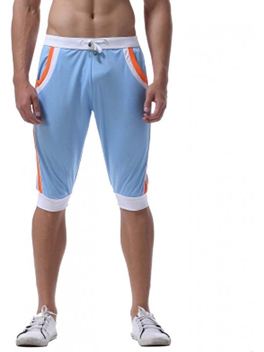 Trunks Mens Swim Trunks Quick Dry Beach Shorts Swimwear Bathing Suits with Pockets - Orange 15 - CV18S9SWZM4 $16.09