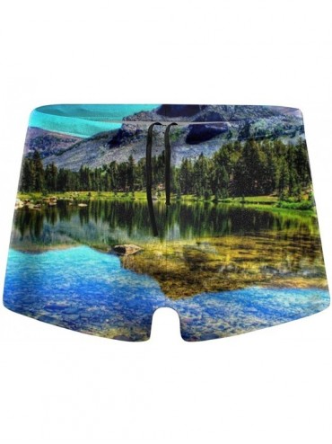 Briefs Men's Swimwear Swim Trunks Mountain Goatina Boxer Brief Quick Dry Swimsuits Board Shorts - Mountain Lake - CA19DYRXE5M...