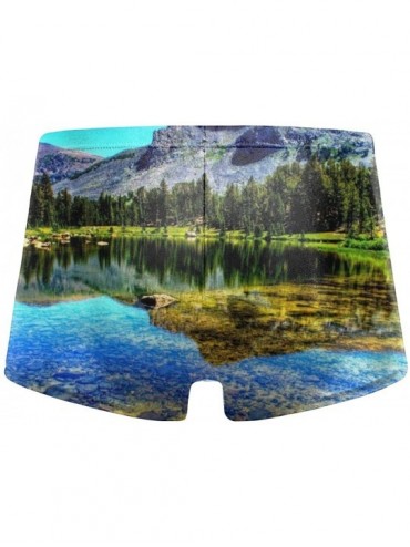 Briefs Men's Swimwear Swim Trunks Mountain Goatina Boxer Brief Quick Dry Swimsuits Board Shorts - Mountain Lake - CA19DYRXE5M...