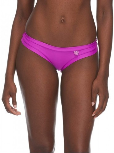 Tankinis Women's Smoothies Audrey Solid Low Rise Bikini Bottom Swimsuit - Smoothies Magnolia - CY186W6Y5AR $48.15