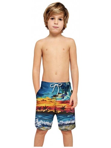Trunks Fashion Swimsuit Mens Boys Casual 3D Printed Pocket Beach Work Casual Quickdry Swim Trunks Shorts Pants - Y5-multicolo...