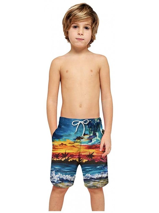 Trunks Fashion Swimsuit Mens Boys Casual 3D Printed Pocket Beach Work Casual Quickdry Swim Trunks Shorts Pants - Y5-multicolo...