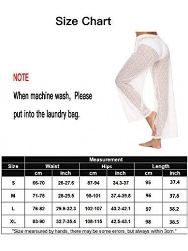 Board Shorts Womens Crochet Net Hollow Out Beach Pants Sexy Swimsuit Cover Up Pants - A-white 15 - CS18T93L6SM $24.93