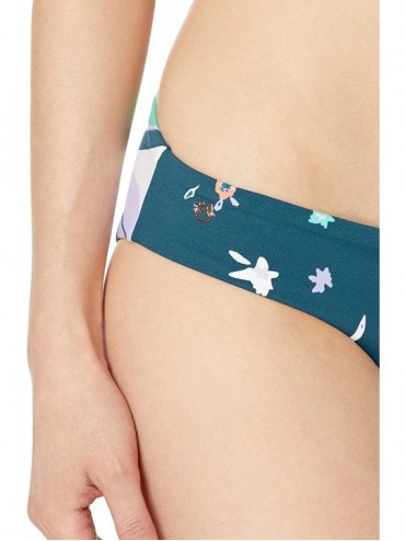 Bottoms Women's Sublime Reversible Signature Swimsuit Bikini Bottom - Song of Pilots Green Flower/Geo Floral - CZ18R9ZC0LH $5...
