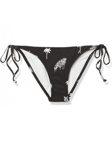 Tankinis Women's Z for Zebra Tie Side Bikini Bottom - Black - C21839OLMCO $42.54